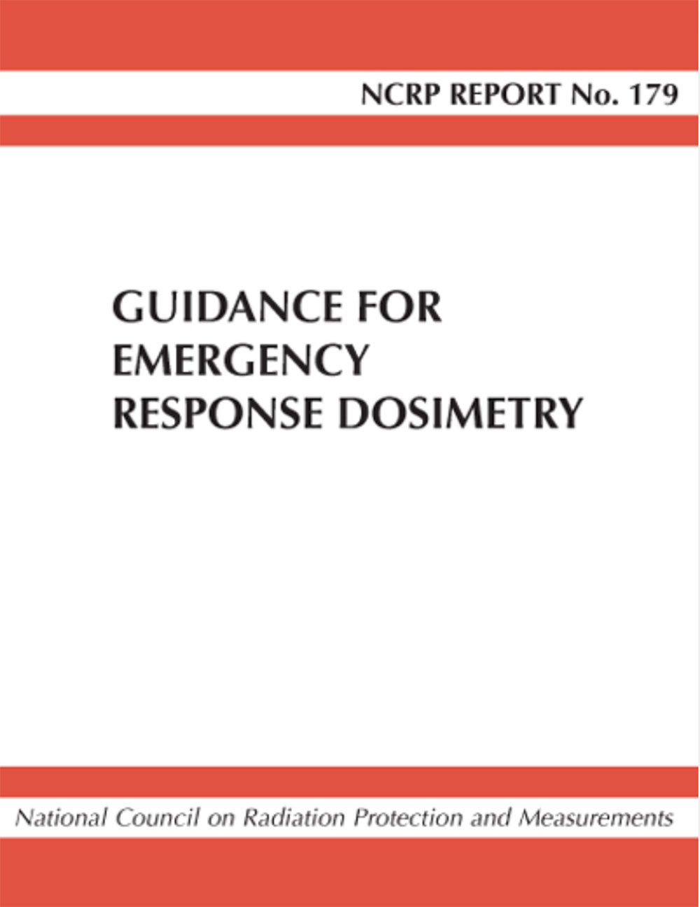 Guidance for Emergency Response Dosimetry, report cover